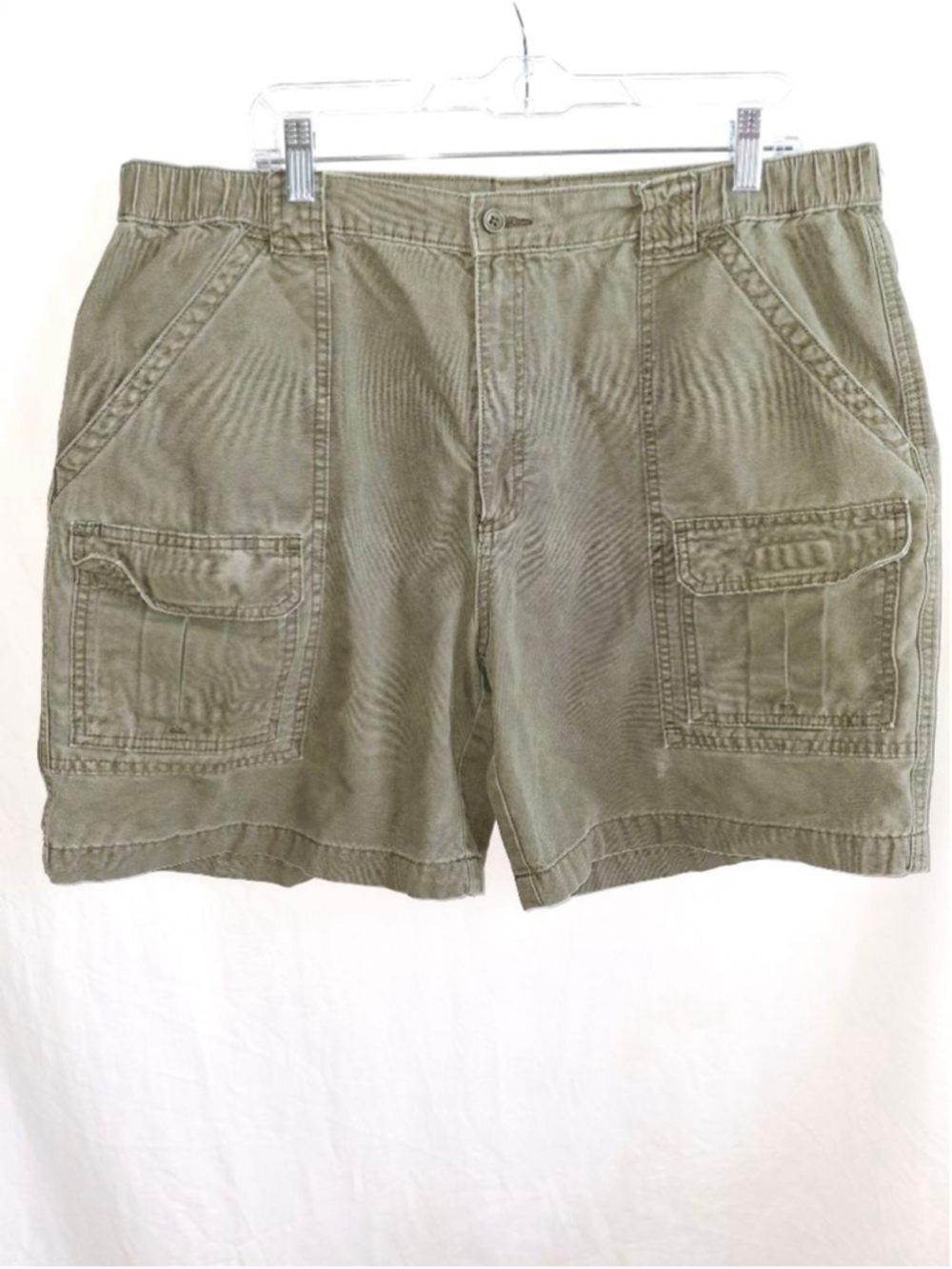 Savane Olive Green Cargo Shorts 100% cotton outdoor sports hiking swimming